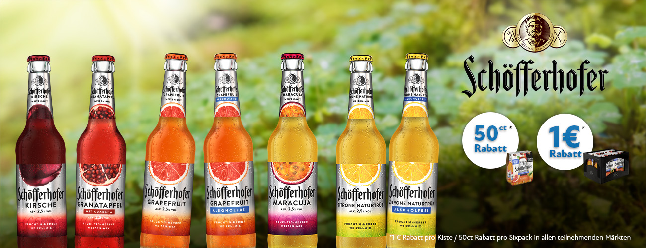 Schöfferhofer Weizen-Mix Kistenware Rabattaktion 1 Euro - KW 38 und 39 in 2026